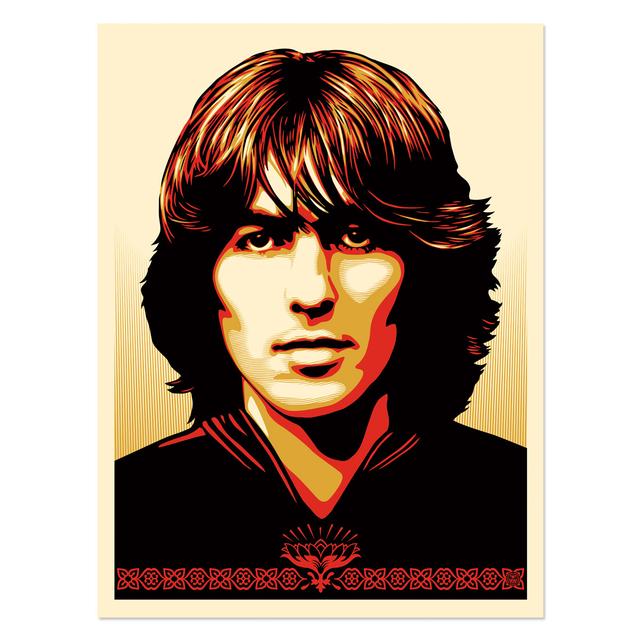 GEORGE HARRISON SHEPARD FAIREY OFFSET LITHOGRAPH (UNSIGNED & UNUMBERED)