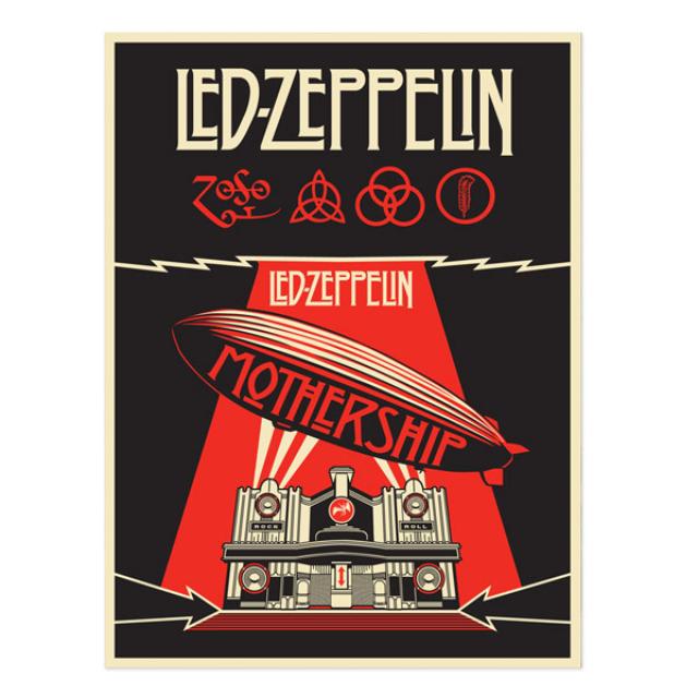 LED ZEPPELIN MOTHERSHIP NUMBERED 24X36 LITHOGRAPH